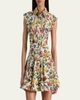 ALICE + OLIVIA Kim Paneled Floral Mini Shirtdress - 4