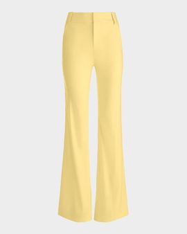 ALICE + OLIVIA Lula Linen-Blend Flare Pants