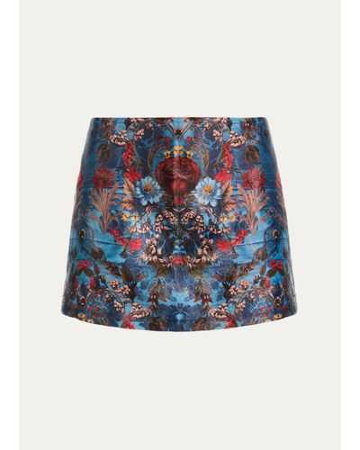 ALICE + OLIVIA Mace High-Rise Jacquard Mini Skort