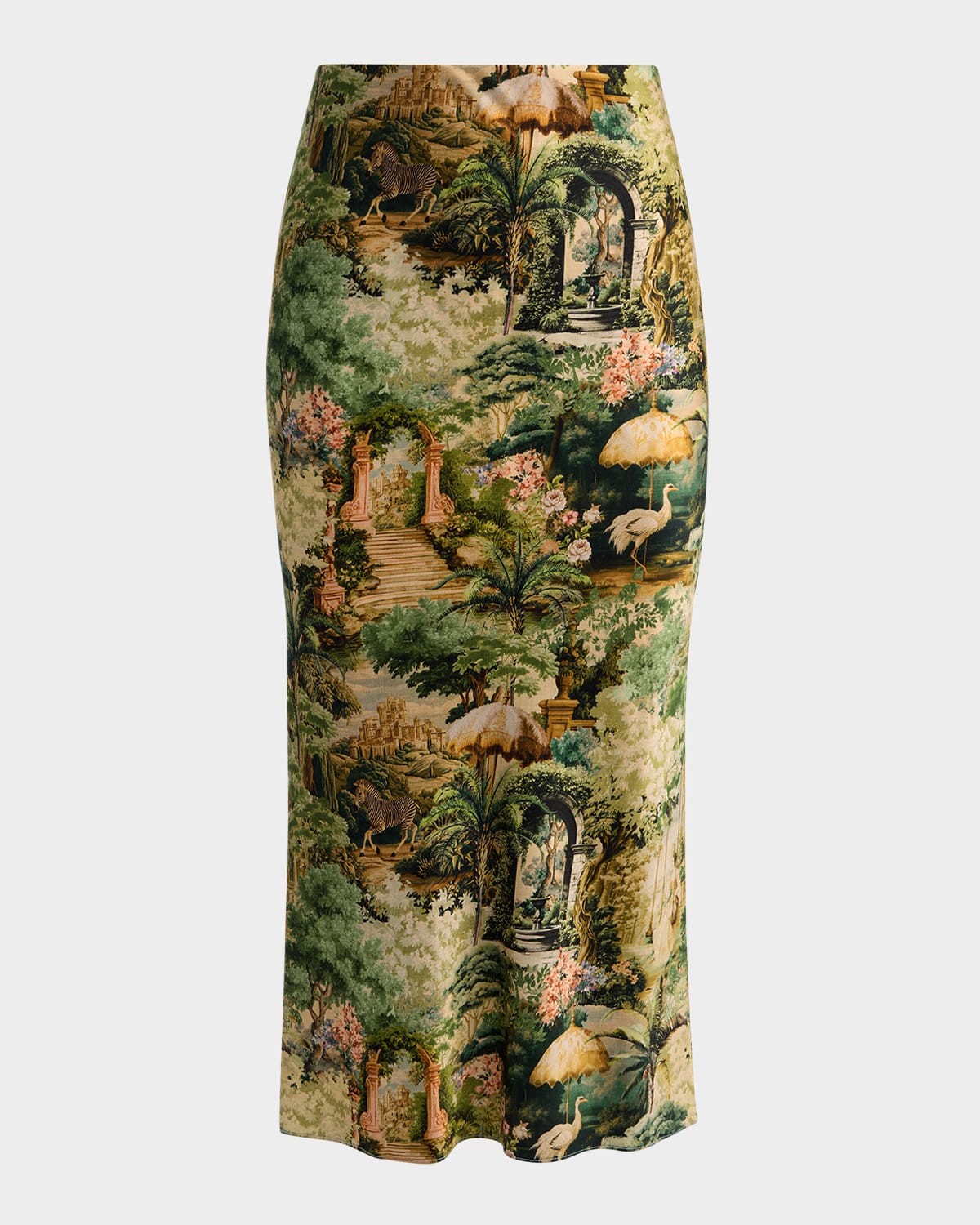 ALICE + OLIVIA Maeve Tapestry Slip Skirt