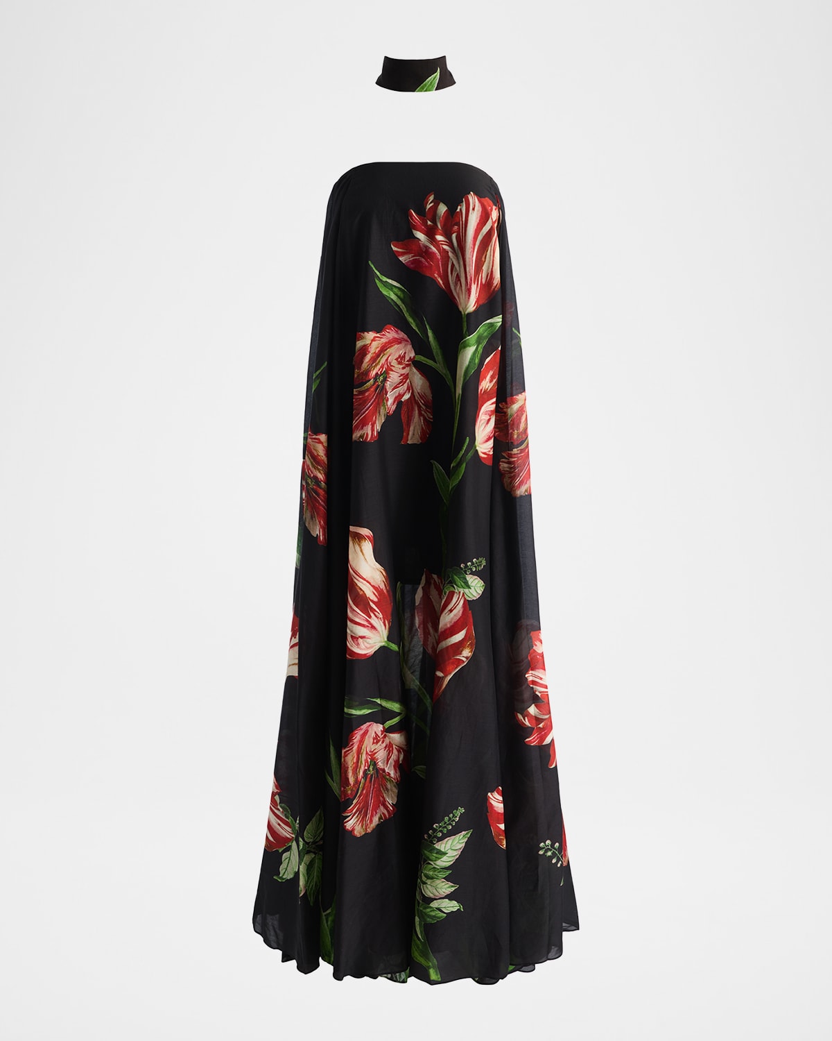 ALICE + OLIVIA Maricela Floral Scarf Maxi Dress