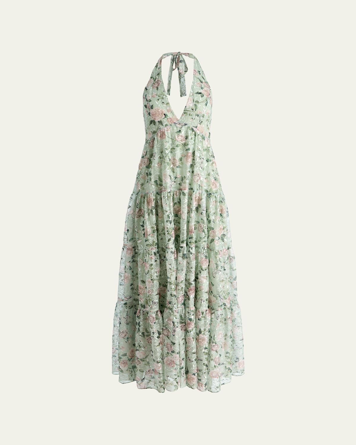 alice and olivia lace up sweetheart tiered dress CRAWFORD LACE UP SMOCKED TOP + JIA TIERED RUFFLE SKIRT