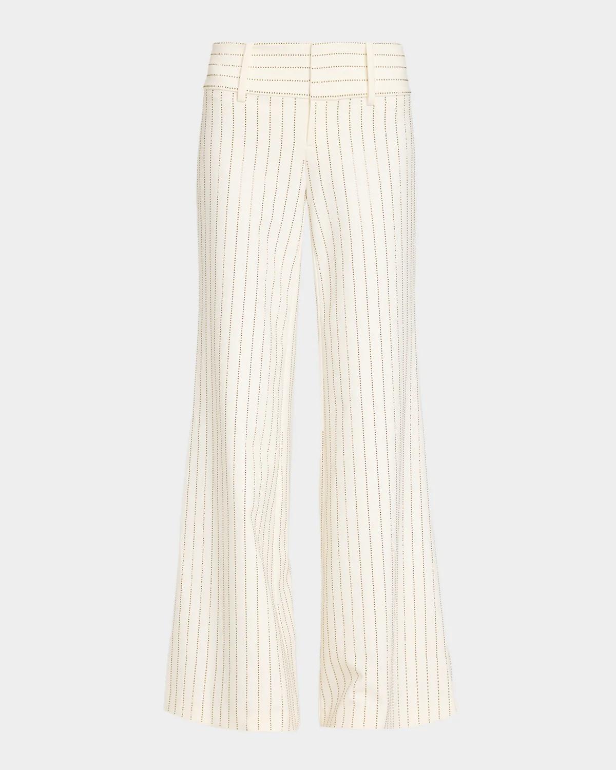 ALICE + OLIVIA Olivia Embellished Wide-Leg Pants
