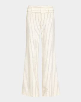 ALICE + OLIVIA Olivia Embellished Wide-Leg Pants