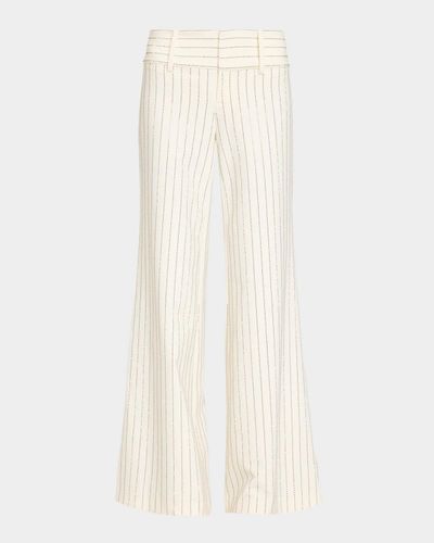 ALICE + OLIVIA Olivia Embellished Wide-Leg Pants