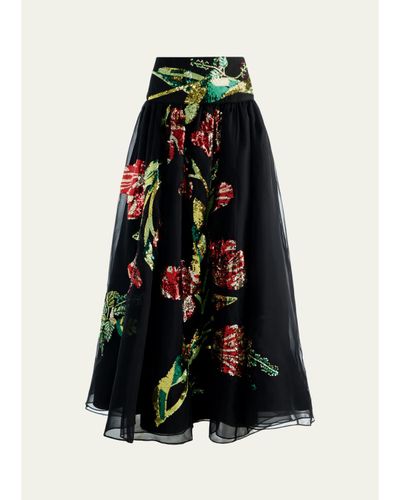 ALICE + OLIVIA Oriana Embellished Maxi Skirt