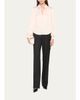 ALICE + OLIVIA Roanne Tie-Front Satin Blouse - 2