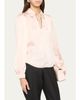 ALICE + OLIVIA Roanne Tie-Front Satin Blouse - 4