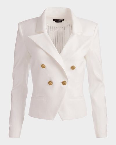 ALICE + OLIVIA Sable Double-Breasted Crop Blazer