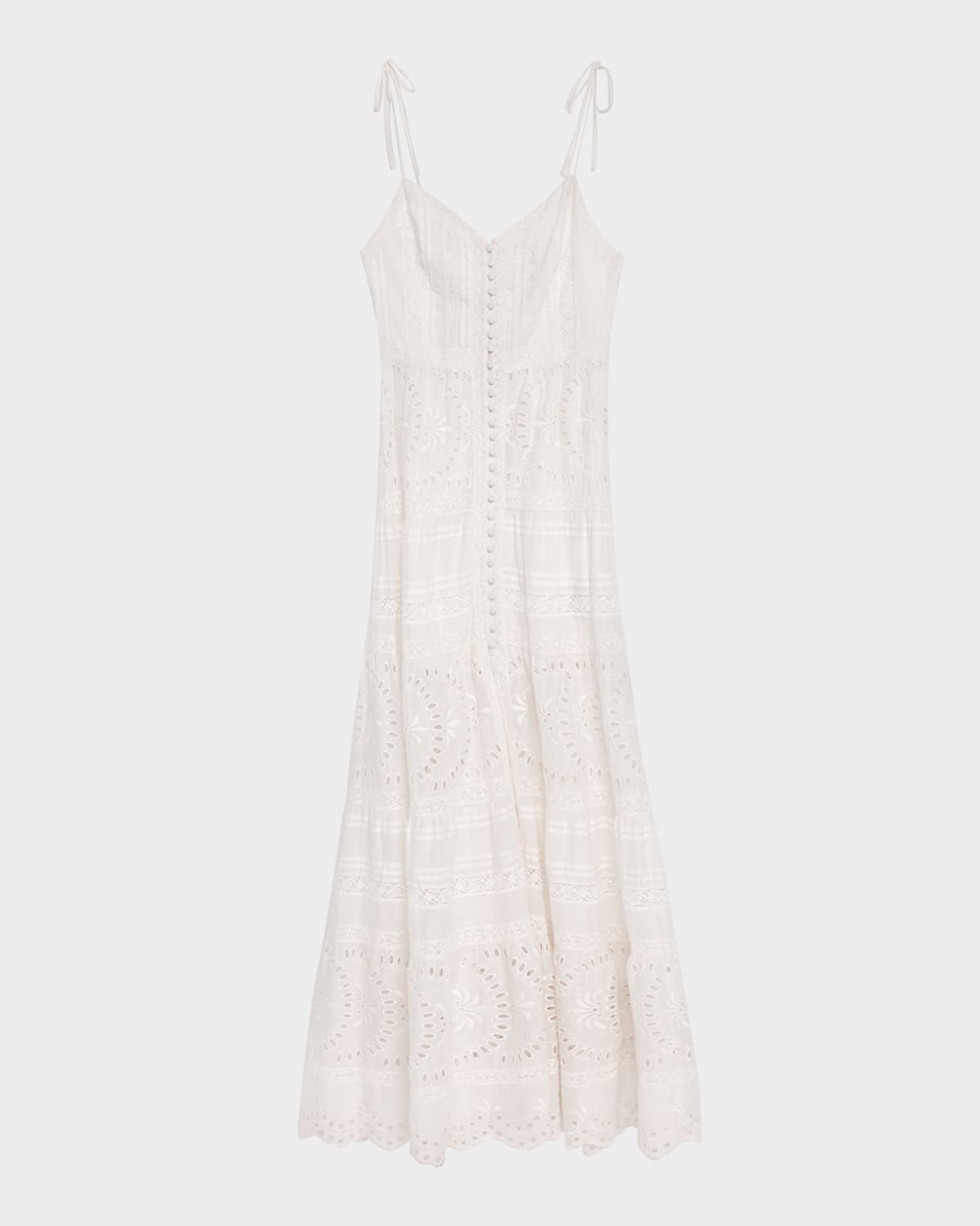 ALICE + OLIVIA Shanti Embroidered Cotton Maxi Dress