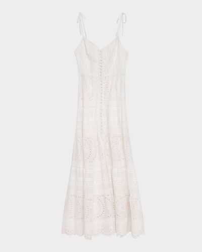 ALICE + OLIVIA Shanti Embroidered Cotton Maxi Dress
