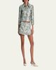ALICE + OLIVIA Somers Metallic Jacquard Mini Skort - 2