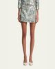 ALICE + OLIVIA Somers Metallic Jacquard Mini Skort - 4