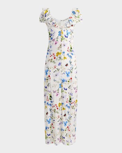 ALICE + OLIVIA Tara Twisting Vines Slipdress