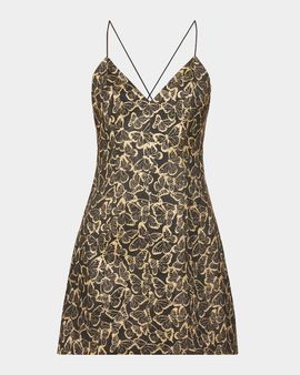 ALICE + OLIVIA Tayla Butterfly Jacquard Mini Dress