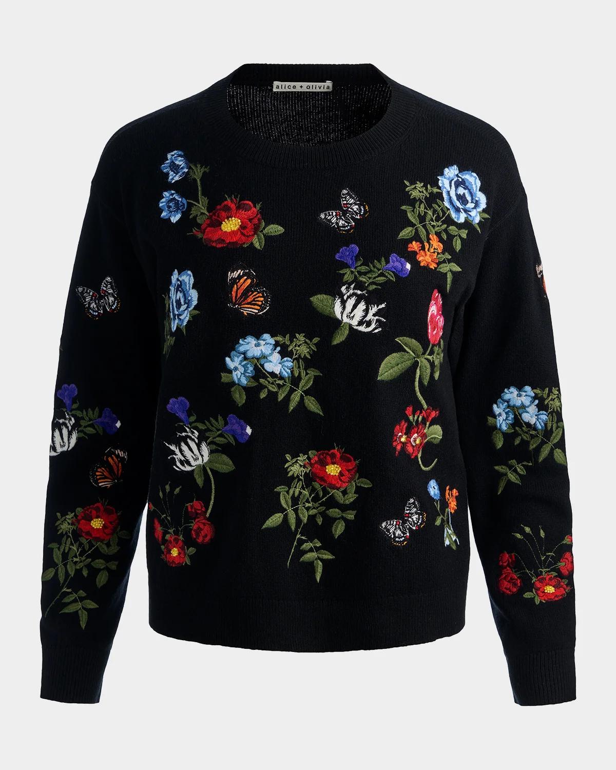 ALICE + OLIVIA Teanna Embellished Sweater