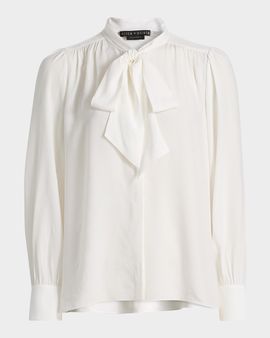 ALICE + OLIVIA Thayer Tieneck Blouse