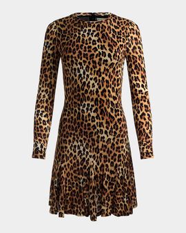 ALICE + OLIVIA Wendy Cheetah Print A-Line Dress