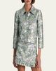 ALICE + OLIVIA Weston Metallic Jacquard Cropped Jacket - 4