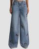 ALICE + OLIVIA Women's Amazing Embellished Butterfly Cut-Out Wide-Leg Jeans - 4