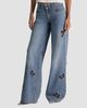 ALICE + OLIVIA Women's Amazing Embellished Butterfly Cut-Out Wide-Leg Jeans - 6