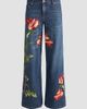 ALICE + OLIVIA Women's Amazing Embroidered Appliqué Baggy Low-Rise Jeans - 1