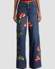 ALICE + OLIVIA Women's Amazing Embroidered Appliqué Baggy Low-Rise Jeans - 4