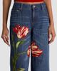 ALICE + OLIVIA Women's Amazing Embroidered Appliqué Baggy Low-Rise Jeans - 5