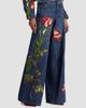 ALICE + OLIVIA Women's Amazing Embroidered Appliqué Baggy Low-Rise Jeans - 6