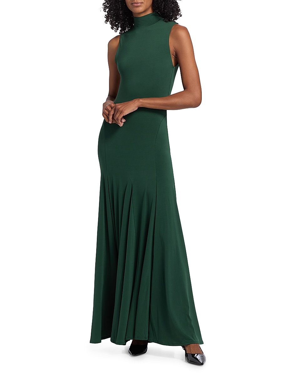alice and olivia augusta maxi dress Alice + Olivia Augusta Floral high-neck Maxi Dress | Black