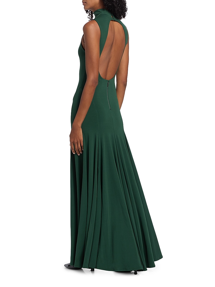 chinese dress ladies in Between Grey Turtleneck Sleeveless Maxi Dress S