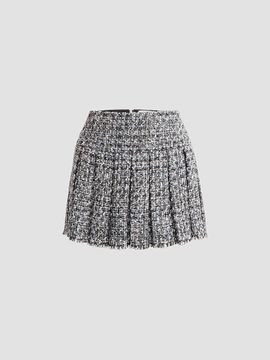 ALICE + OLIVIA Women's Carter Stitch Pleat Mini Skirt