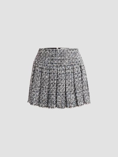 ALICE + OLIVIA Women's Carter Stitch Pleat Mini Skirt