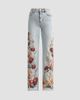 ALICE + OLIVIA Women's Chic Floral High-Rise Jeans - 1