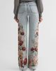 ALICE + OLIVIA Women's Chic Floral High-Rise Jeans - 3