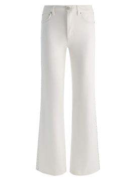 ALICE + OLIVIA Women's Chic High-Rise Embellished Striped Jeans