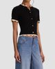ALICE + OLIVIA Women's Ciara Lace-Trimmed Cardigan - 6