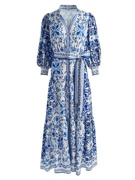 ALICE + OLIVIA Women's Cora Tiered Shirtdress