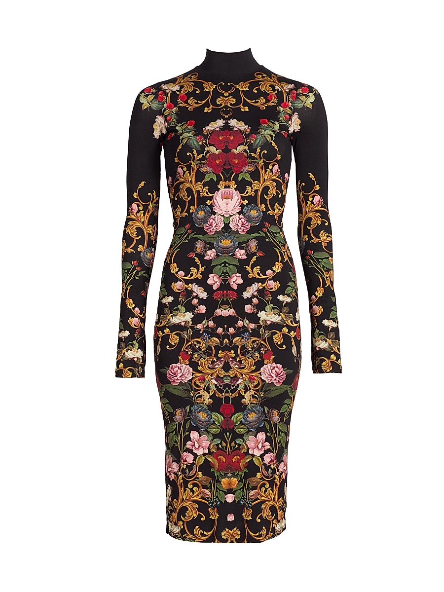 chinese dress ladies The Deborah - Black Pleated Pencil Dress