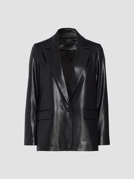 ALICE + OLIVIA Women's Denny Faux Leather Blazer