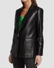 ALICE + OLIVIA Women's Denny Faux Leather Blazer - 4