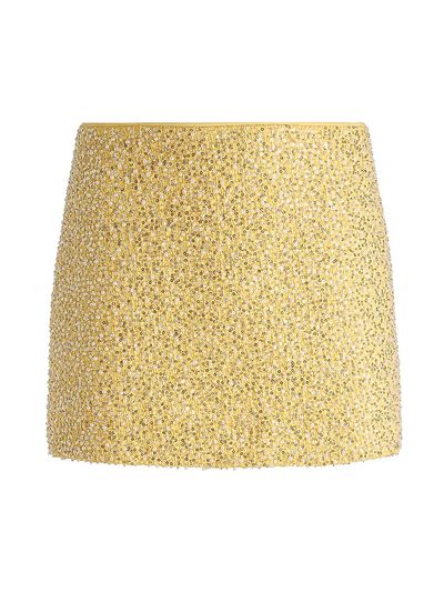 Alice + Olivia Women's Ecenia Sequin-Embellished Tweed Miniskirt