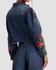 ALICE + OLIVIA Women's Elijah Embroidered Appliqué Crop Denim Jacket - 3