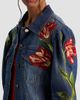 ALICE + OLIVIA Women's Elijah Embroidered Appliqué Crop Denim Jacket - 5