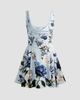 ALICE + OLIVIA Women's Estrella Floral Flare Mini Dress - 7