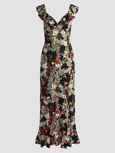 ALICE + OLIVIA Women's Gemma Ruffle Maxi Dress