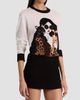 ALICE + OLIVIA Women's Gleeson Staceface Leopard Merino Wool Pullover Sweater - 7