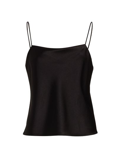 Alice + Olivia Harmon Draped Satin Tank Top