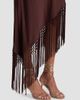 ALICE + OLIVIA Women's Harmony Drapey Slip Fringe Midi Dress - 5