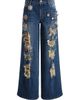 Alice + Olivia Women's Harper Distressed & Embellished Baggy Jeans - 1